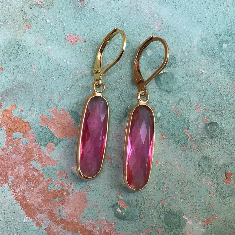 Sundance Charm Earrings Tourmaline tone quartz